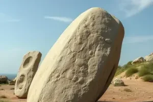 ferramentas gigantes de pedra