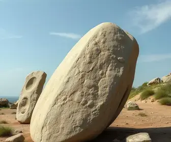 ferramentas gigantes de pedra